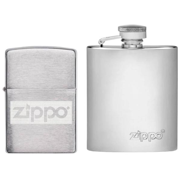 Зажигалка Zippo Zippo Design Ltr & Flask Set Серебряный / Латунь photo 3 Зажигалка Zippo Zippo Design Ltr & Flask Set Серебряный / Латунь photo 3