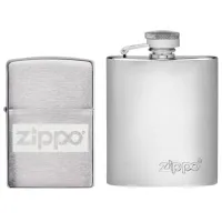 Зажигалка Zippo Zippo Design Ltr & Flask Set Серебряный / Латунь photo 3