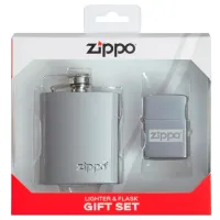 Зажигалка Zippo Zippo Design Ltr & Flask Set Серебряный / Латунь photo 5