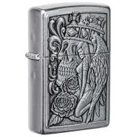Зажигалка Zippo Skull And Angel Серый / Металл photo 2