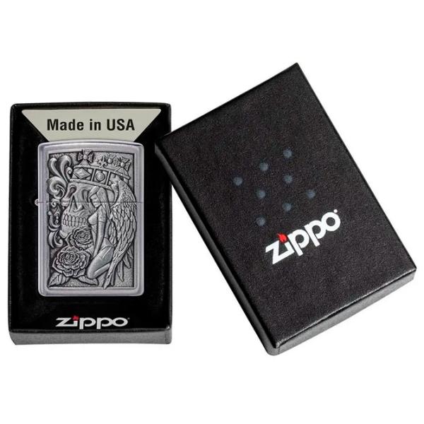 Brichetă Zippo Skull And Angel Gray / Metal photo 3 Brichetă Zippo Skull And Angel Gray / Metal photo 3