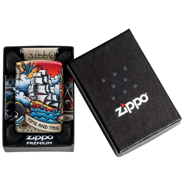 Brichetă Zippo Nautical Tattoo Design Multicolor / Alamă photo 3