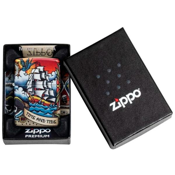 Brichetă Zippo Nautical Tattoo Design Multicolor / Alamă photo 3