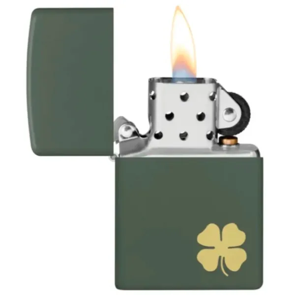 Зажигалка Zippo Four Leaf Clover Design Зеленый / Латунь photo 2