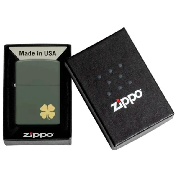 Зажигалка Zippo Four Leaf Clover Design Зеленый / Латунь photo 3