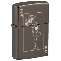 Зажигалка Zippo Windy Design Тёмно-бордовый / Латунь photo 2