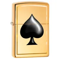 Зажигалка Zippo Ace of Spades HP Золото / Латунь