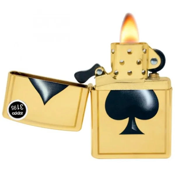 Brichetă Zippo Ace of Spades HP Gold / Alamă photo 2