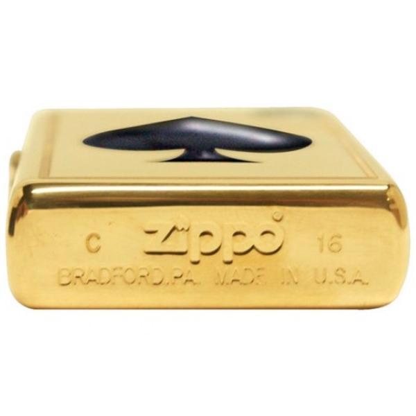 Brichetă Zippo Ace of Spades HP Gold / Alamă photo 3