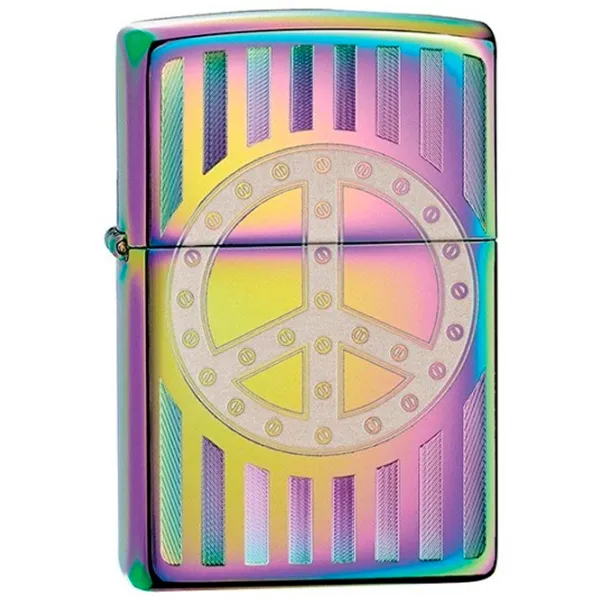 Brichetă Zippo Rivet Peace Sign Spectrum / Alamă photo 3