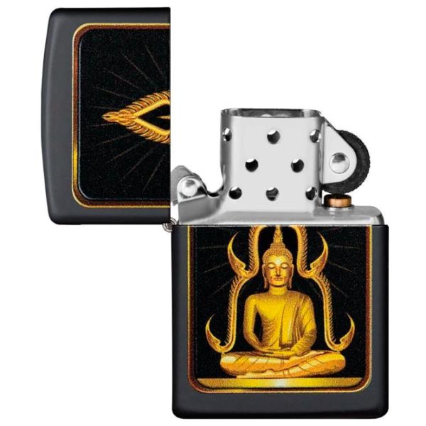 Brichetă Zippo Buddha Black / Alamă photo 1 Brichetă Zippo Buddha Black / Alamă photo 1