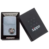 Зажигалка Zippo Buton Logo Design Серебряный / Латунь photo 4