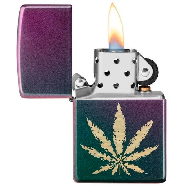 Brichetă Zippo CANNABIS DESIGN Chameleon / Alamă photo 1