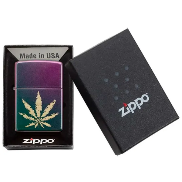 Brichetă Zippo CANNABIS DESIGN Chameleon / Alamă photo 3