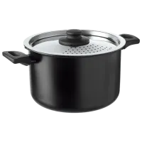 Кастрюля Ikea Hemlagad 5л Нержавеющая сталь / Черный