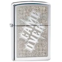 Зажигалка Zippo Game Over Серебряный / Латунь