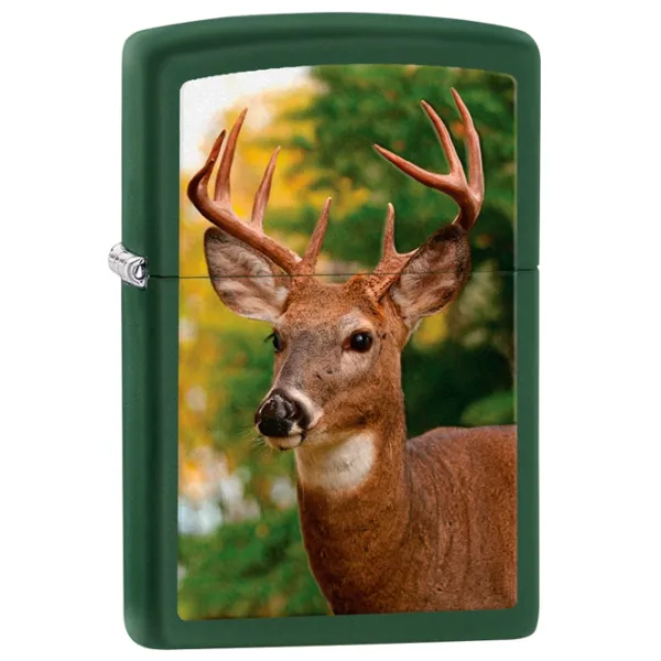 Brichetă Zippo Buck Green Matte Green / Alamă photo 1
