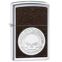 Зажигалка Zippo H-D Skulll Нержавеющая сталь / Латунь