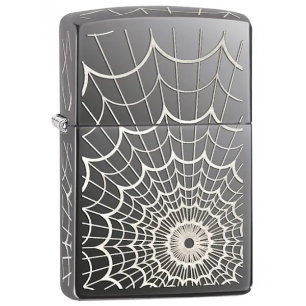 Brichetă Zippo Black Ice Web All Over Gray / Alamă photo 1