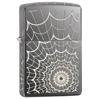 Зажигалка Zippo Black Ice Web All Over Серый / Латунь