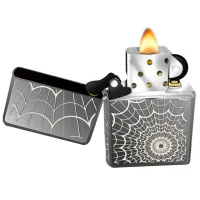 Зажигалка Zippo Black Ice Web All Over Серый / Латунь photo 2