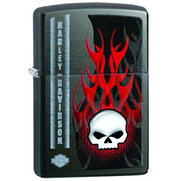 Brichetă Zippo H-D Grey Dusk Black / Alamă photo 1 Brichetă Zippo H-D Grey Dusk Black / Alamă photo 1