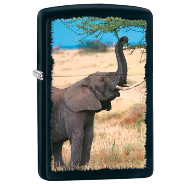 Brichetă Zippo Elephant Black / Alamă photo 1