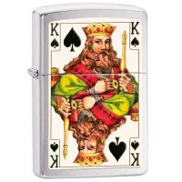 Зажигалка Zippo King of spades Нержавеющая сталь / Латунь