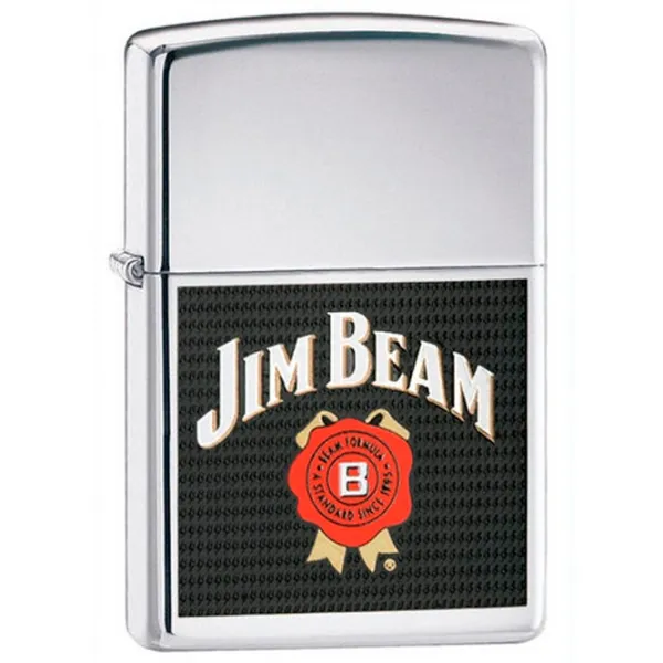 Brichetă Zippo Jim Beam Silver / Alamă photo 1 Brichetă Zippo Jim Beam Silver / Alamă photo 1
