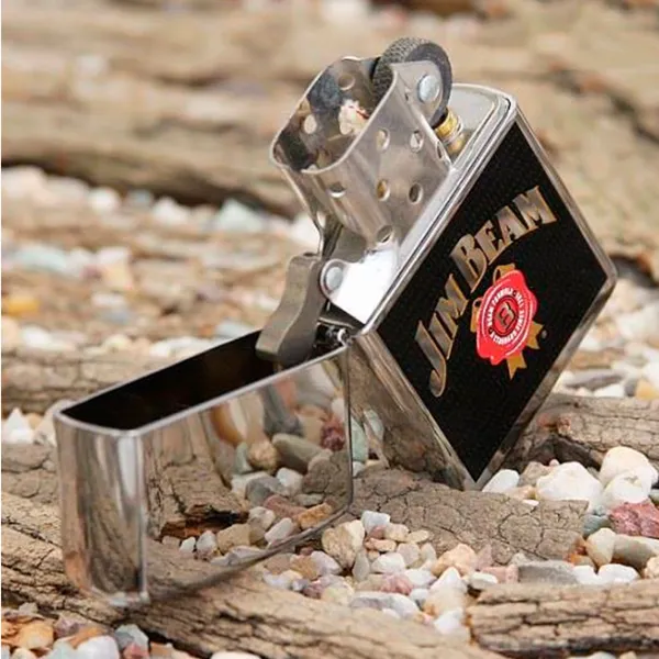 Brichetă Zippo Jim Beam Silver / Alamă photo 2 Brichetă Zippo Jim Beam Silver / Alamă photo 2