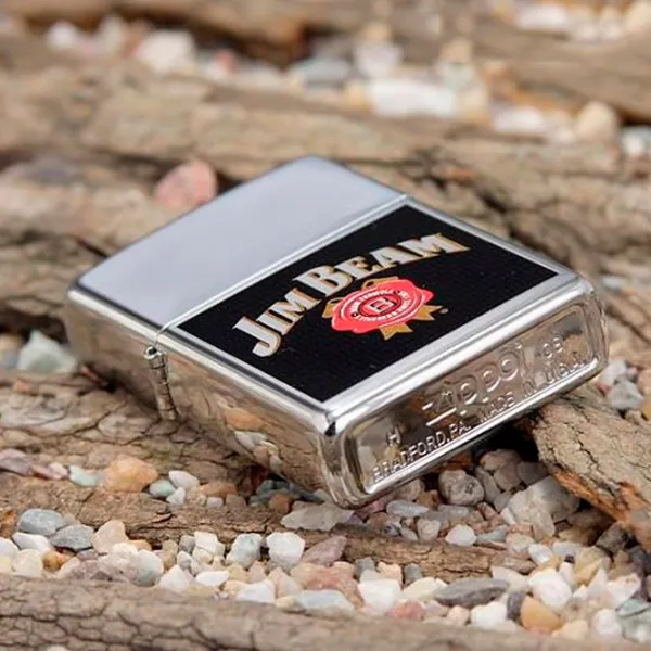 Brichetă Zippo Jim Beam Silver / Alamă photo 4 Brichetă Zippo Jim Beam Silver / Alamă photo 4