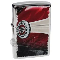 Зажигалка Zippo 250 Harley Красный / Латунь