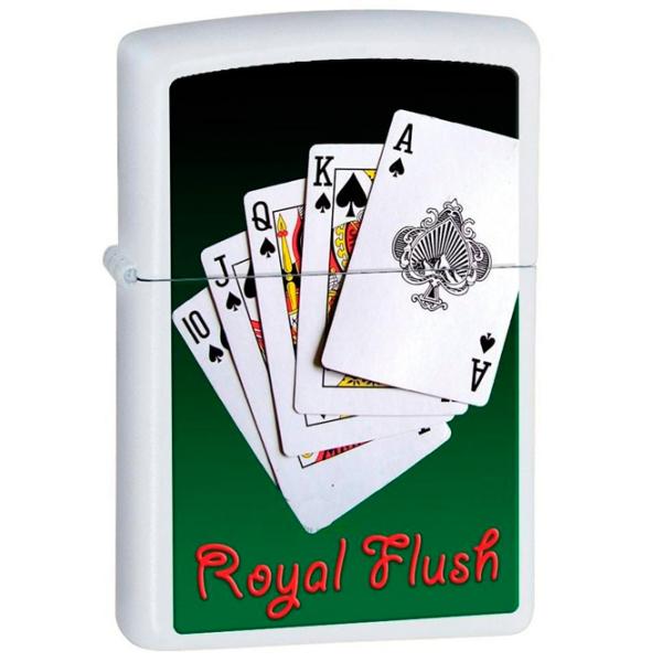 Brichetă Zippo Royal Flush Green / Alamă photo 1 Brichetă Zippo Royal Flush Green / Alamă photo 1