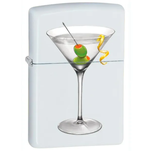 Brichetă Zippo BS Martini White / Alamă photo 1 Brichetă Zippo BS Martini White / Alamă photo 1