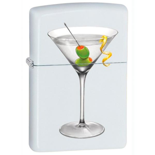 Brichetă Zippo BS Martini White / Alamă photo 1 Brichetă Zippo BS Martini White / Alamă photo 1