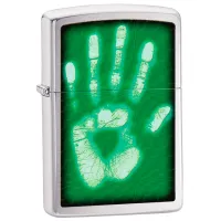 Зажигалка Zippo Hand Print Зеленый / Латунь