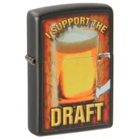 Зажигалка Zippo The Draft Черный / Латунь