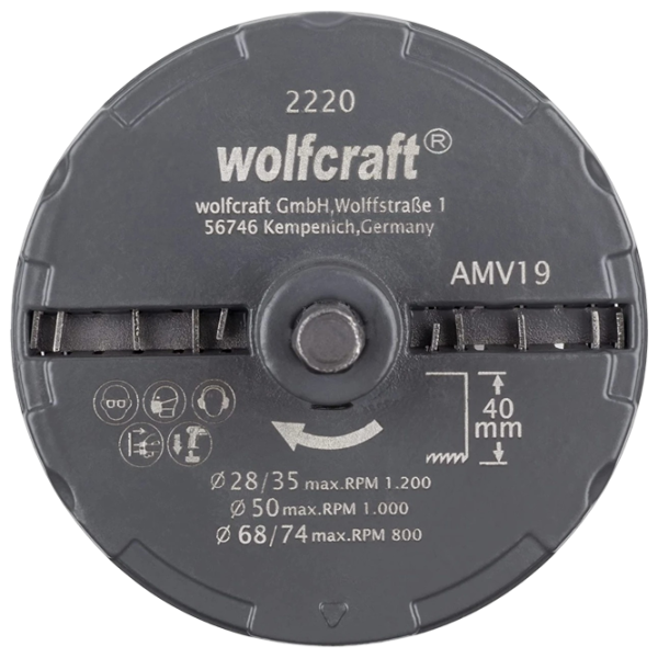 Set carote Wolfcraft 2220000 Metal / Hexaedre photo 3 Set carote Wolfcraft 2220000 Metal / Hexaedre photo 3