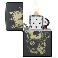 Brichetă Zippo Gambling Design Black / Alamă