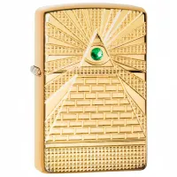 Brichetă Zippo EYE OF PROVIDENCE DESIGN Gold / Alamă
