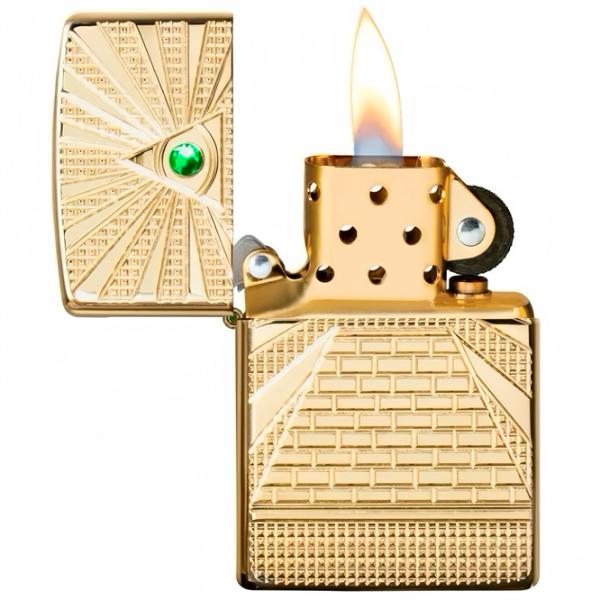 Brichetă Zippo EYE OF PROVIDENCE DESIGN Gold / Alamă photo 3 Brichetă Zippo EYE OF PROVIDENCE DESIGN Gold / Alamă photo 3