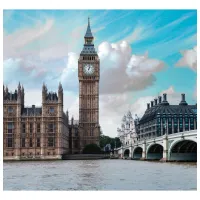 Обои DECOCODE 31-0001-WL Синий / Город