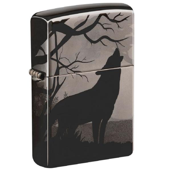 Brichetă Zippo Wolves Design Black / Alamă photo 1 Brichetă Zippo Wolves Design Black / Alamă photo 1
