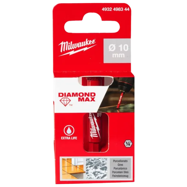 Carotă Milwaukee DIANOND MAX Diamant / 1/4" photo 2 Carotă Milwaukee DIANOND MAX Diamant / 1/4" photo 2