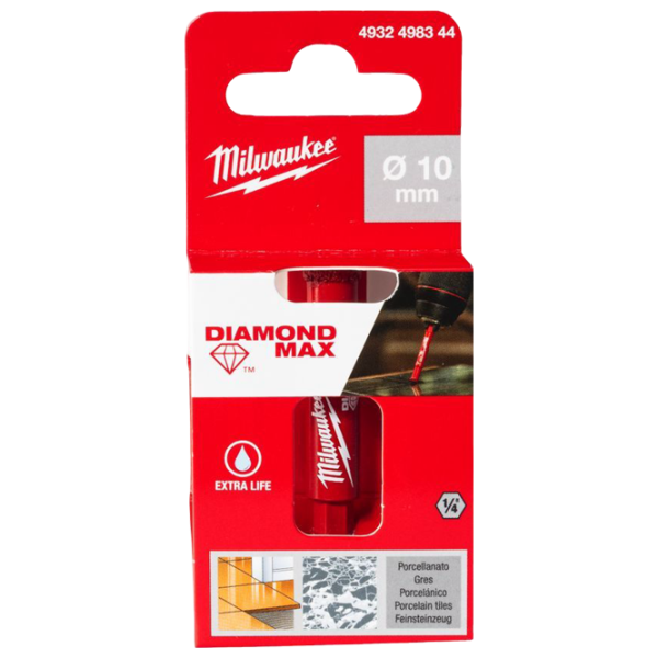 Carotă Milwaukee DIANOND MAX Diamant / 1/4" photo 2 Carotă Milwaukee DIANOND MAX Diamant / 1/4" photo 2