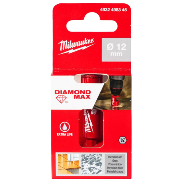 Carotă Milwaukee DIANOND MAX Diamant / 1/4" photo 2 Carotă Milwaukee DIANOND MAX Diamant / 1/4" photo 2