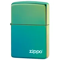 Зажигалка Zippo w/Zippo - Lasered Бирюзовый / Латунь