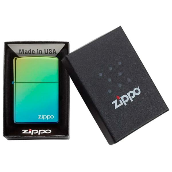 Brichetă Zippo w/Zippo - Lasered Teal / Alamă photo 2
