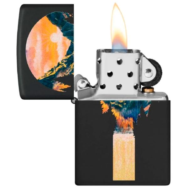 Brichetă Zippo Mountain Waterfall Design Green / Alamă photo 2 Brichetă Zippo Mountain Waterfall Design Green / Alamă photo 2