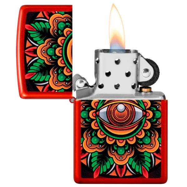 Brichetă Zippo Counter Culture Eye Red / Alamă photo 1 Brichetă Zippo Counter Culture Eye Red / Alamă photo 1